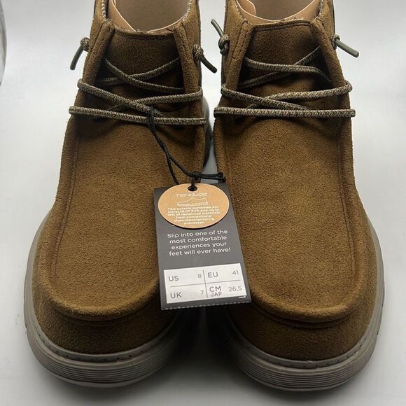 HEY DUDE Boris Eco Casual Shoe Comfort Boots - Tobacco - Men's Size 8- NWB‎ - Picture 10 of 11